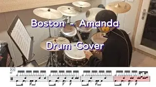 Boston - Amanda (Drum Cover) Drum score / sheet