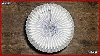 Nautilus Origami Design / Accordion Folded Paper - Cylinder Helix and Flat Spiral