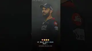 RCB Sad Status 😢Virat Kohli Sad Status 💔
