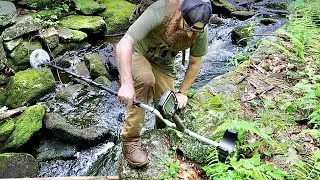 Once we crossed the river we were finding old stuff and knew this place would be good