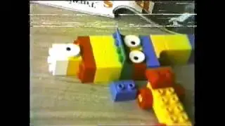 Tracy playing with blocks.