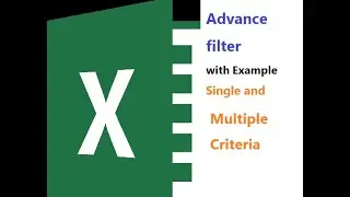 Advance Filter #Ms Excel # Advanced Filter in English