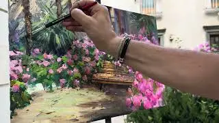 🎨🔥РАЙСКИЙ ДВОРИК🔥холст, масло. 40/60 см.