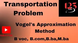 Vogel's Approximation Method#operationsresearch #transportation problem #linear programming problems