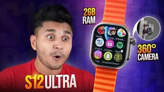 A Smartwatch With 360° SPY Camera📸 ||S12 Ultra💥||10MP Full Rotating Camera😳|| Amoled Display❤️