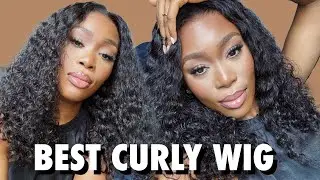 BEST CURLY WIG FOR BEGINNERS!!! | PRE-PLUCKED| PRE BLEACHED| WIG INSTALL | WOWAFRICAN