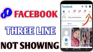 New Update Facebook Three Line Not Showing // Facebook Menu Option Not Showing