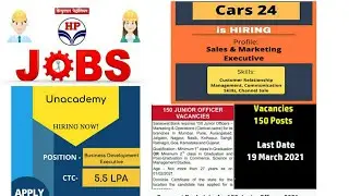 Latest Government or private jobs in india 2021
