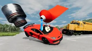 GLUED THE LAMP WITH SUPERGLUE! HOW TO BREAK IT? Car crashes in the game BeamNG Drive. Gosha and C...