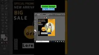 Simple Steps Poster Design with Photoshop #shortsBrand Poster Design in adobe photoshop