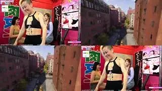 Petite Japanese girl gets slapped by 10 muscle girls