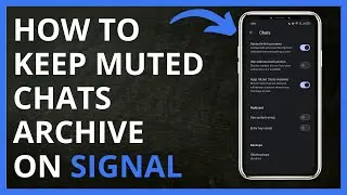 How To Keep Muted Chats Archive on Signal in 2024