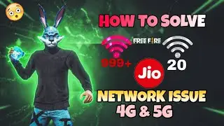 Free fire network problem jio sim 🛜|| jio sim network problem|| jio sim 999+ ping solution 🤯