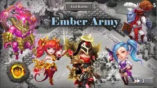 Castle Clash : | Ember Army | Storm Eater Dominating |  Different Setups|