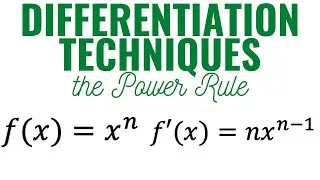 Differentiation Techniques: the Power Rule