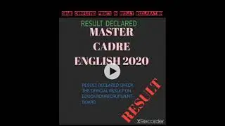 confusing points in result declared MASTER CADRE 2020