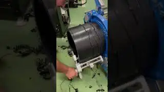 Universal scraper Ø110-500 - test on Ø400 HDPE pipe