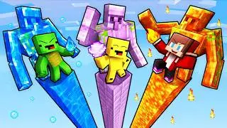 JJ vs Mikey vs Friends: TOWER GOLEM BATTLE in Minecraft...