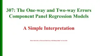 307 The One-way and Two-way error Component Panel Regression Models