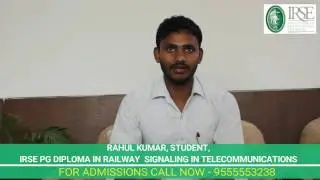 IRSE - PG Diploma in Railway Signaling In Telecommunications