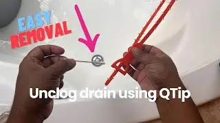 NO TOOL Needed. Use QTip for Clogged Bath Tub #qtip #plumbing #diy #fixed
