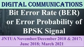 Bit Error Rate (BER) or Error Probability of BPSK Signal