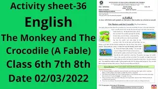 Activity sheet 36 class 6to8(2/3/2022) English/Activity sheet36 class6to8 /worksheet 36/worksheet36