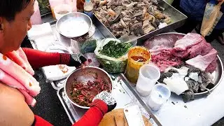 야시장 생고기 회무침 부터 태국의 길거리음식 모음-Collection of Thai street food