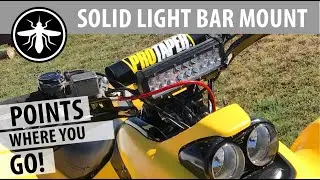 BEST Universal Way to SOLID Mount a Light Bar to your ATV Handlebars - Easy & Sturdy.
