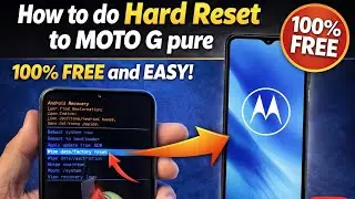 How to do Hard Reset to MOTO G pure 100%free and EASY !
