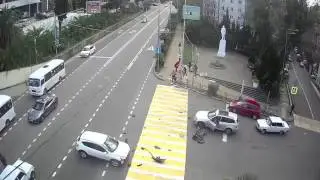 Biker Gets Thrown Like Rag Doll In Brutal Accident