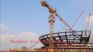 Long wild outdoor stadium football steel structure installation