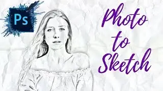 How to Convert Photo into Pencil Drawing Effect on Crumpled Paper  in Photoshop