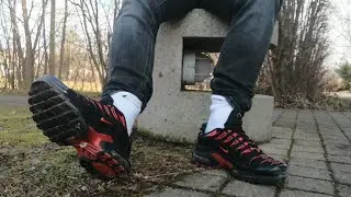TNs with Jeans and white Nike Socks 😏