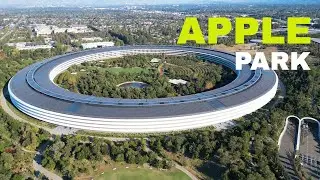 Stunning Drone Flight Over Apple's Headquarters | Aerial View of Apple Park