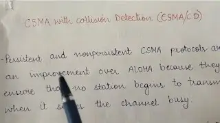 CSMA/CD || Carrier Sense Multiple Access with Collision Detection