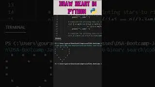 Draw Heart Python #coding #python #programming #pythoncoding #pythontricks