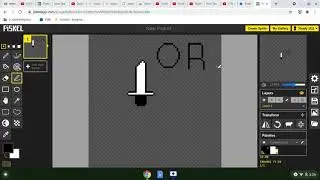 making a knife using piskel