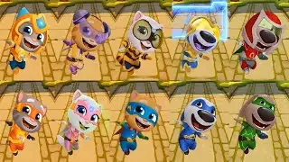 Talking Tom Hero Dash 2021 SUPER TOM VS SUPER ANGELA GINGER  HANK MOONLIGHT ANGELA BEN IN THE JUNGLE