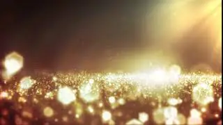 Golden Particles Background Video || 1080P || Full HD