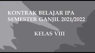 KONTRAK BELAJAR - KELAS 8 GANJIL 2021/2022