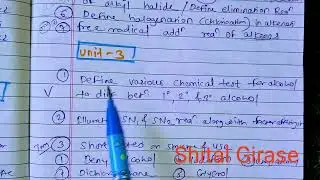 Organic chemistry/B pharm 2nd semester msc chemistry bsc important questions