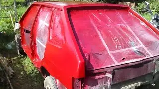 ваз 2109 фотоотчёт. покраска авто своими руками