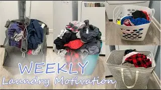 *NEW* WEEKLY LAUNDRY MOTIVATION FOR A FAMILY OF SIX | BUSY MAMA OF 4 TRYING TO KEEP UP WITH LAUNDRY