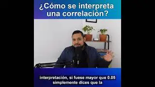 ¿Cómo se interpreta una correlación?