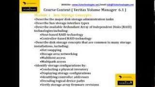 Veritas Volume Manager ONline Training, Best Online Training for Veritas Volume manager and Cluster,