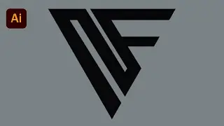 NF Logo design in Adobe Illustrator | Adobe Illustrator logo design | Illustrator logo Tutorial
