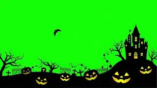 GREEN SCREEN HALLOWEEN SCENE ANIMATED NO SOUND  HD | FREE TO USE GRAPHICS ANIMATION