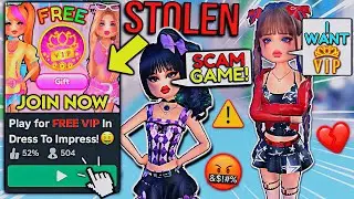 This "Free VIP" SCAM Game STOLE My THUMBNAIL To TRICK Everyone... | ROBLOX Dress to Impress