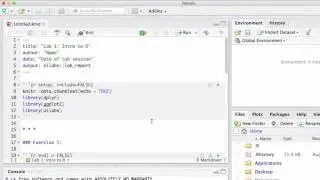 Using R Markdown for Lab Reports in RStudio (Lab Video 0B)